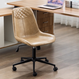 Keavey Leather Mid Back Office Task Chair