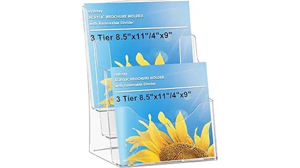 acrylic brochure holder display