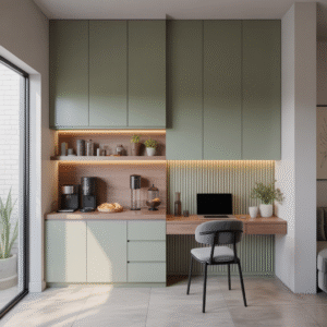 design coffee and tea station for home office