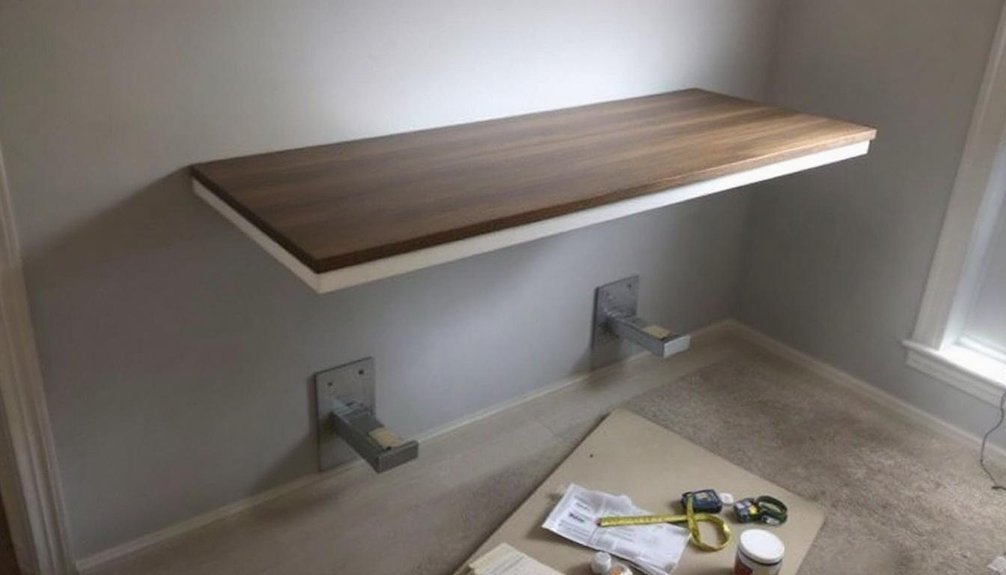 diy floating desk project