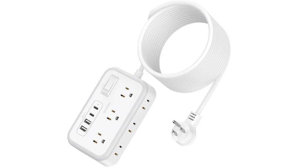 flat plug extension cord