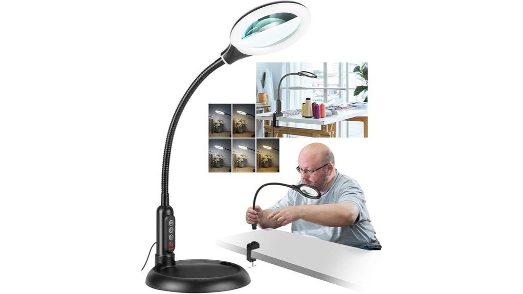 flexible magnifying glass stand