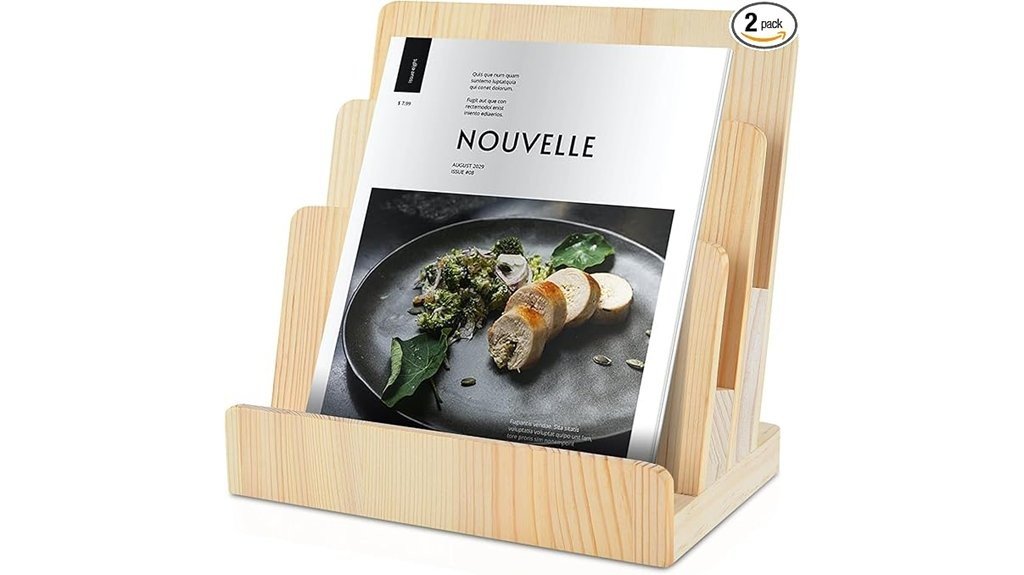 pine wood magazine holder