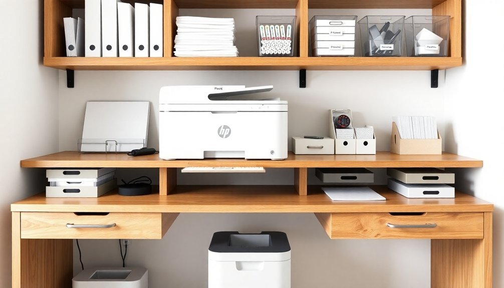 efficient printer workspace setup