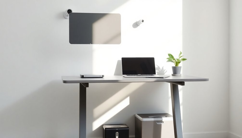 secure ergonomic home workspace